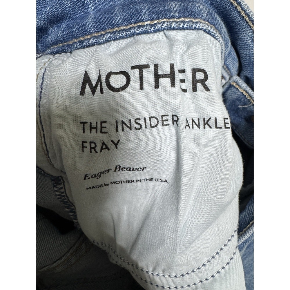 Mother The Insider Ankle Fray Eager Beaver Denim Jeans Womens Size 24 - Picture 3 of 7